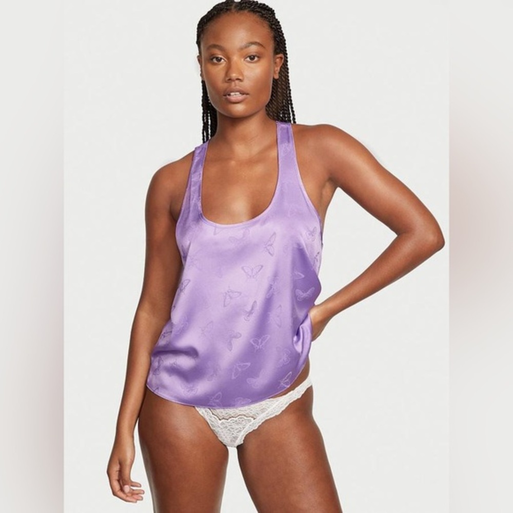 Victoria’s Secret satin pajama set - racerback tank and shorts